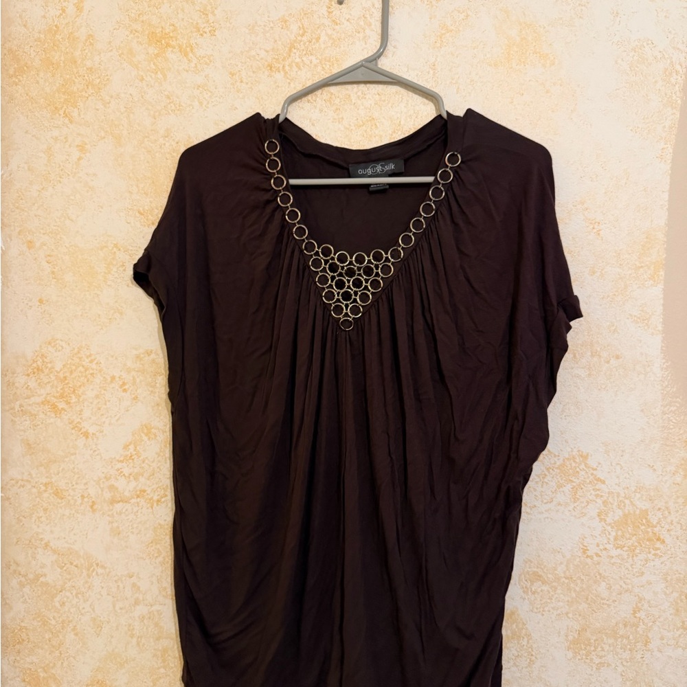 Elegant Chocolate Brown Women’s Top